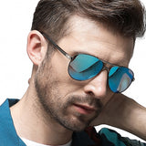 AOWEAR Men's Aviation Polarized Mirror Sunglasses