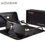 AOWEAR Men's Aviation Polarized Mirror Sunglasses