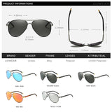 AOWEAR Men's Aviation Polarized Mirror Sunglasses