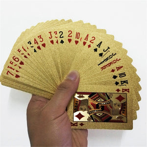 24K GOLD POKER PLAYING CARDS WATER PROOF AND DURABLE