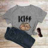 KISS LEOPARD COLORED LIPS T-SHIRT