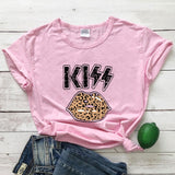 KISS LEOPARD COLORED LIPS T-SHIRT