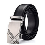 MEN'S LEATHER BELT WITH AUTOMATIC BUCKLE