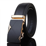 MEN'S LEATHER BELT WITH AUTOMATIC BUCKLE