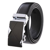 MEN'S LEATHER BELT WITH AUTOMATIC BUCKLE