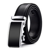 MEN'S LEATHER BELT WITH AUTOMATIC BUCKLE