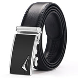 MEN'S LEATHER BELT WITH AUTOMATIC BUCKLE