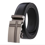 MEN'S LEATHER BELT WITH AUTOMATIC BUCKLE