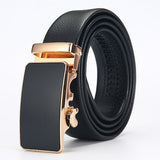 MEN'S LEATHER BELT WITH AUTOMATIC BUCKLE