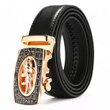 MEN'S LEATHER BELT WITH AUTOMATIC BUCKLE