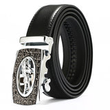 MEN'S LEATHER BELT WITH AUTOMATIC BUCKLE