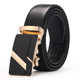 MEN'S LEATHER BELT WITH AUTOMATIC BUCKLE