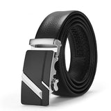 MEN'S LEATHER BELT WITH AUTOMATIC BUCKLE