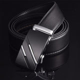 MEN'S LEATHER BELT WITH AUTOMATIC BUCKLE